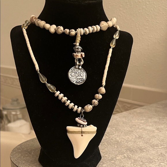 Jewelry - Treska signed Necklace large faux tooth